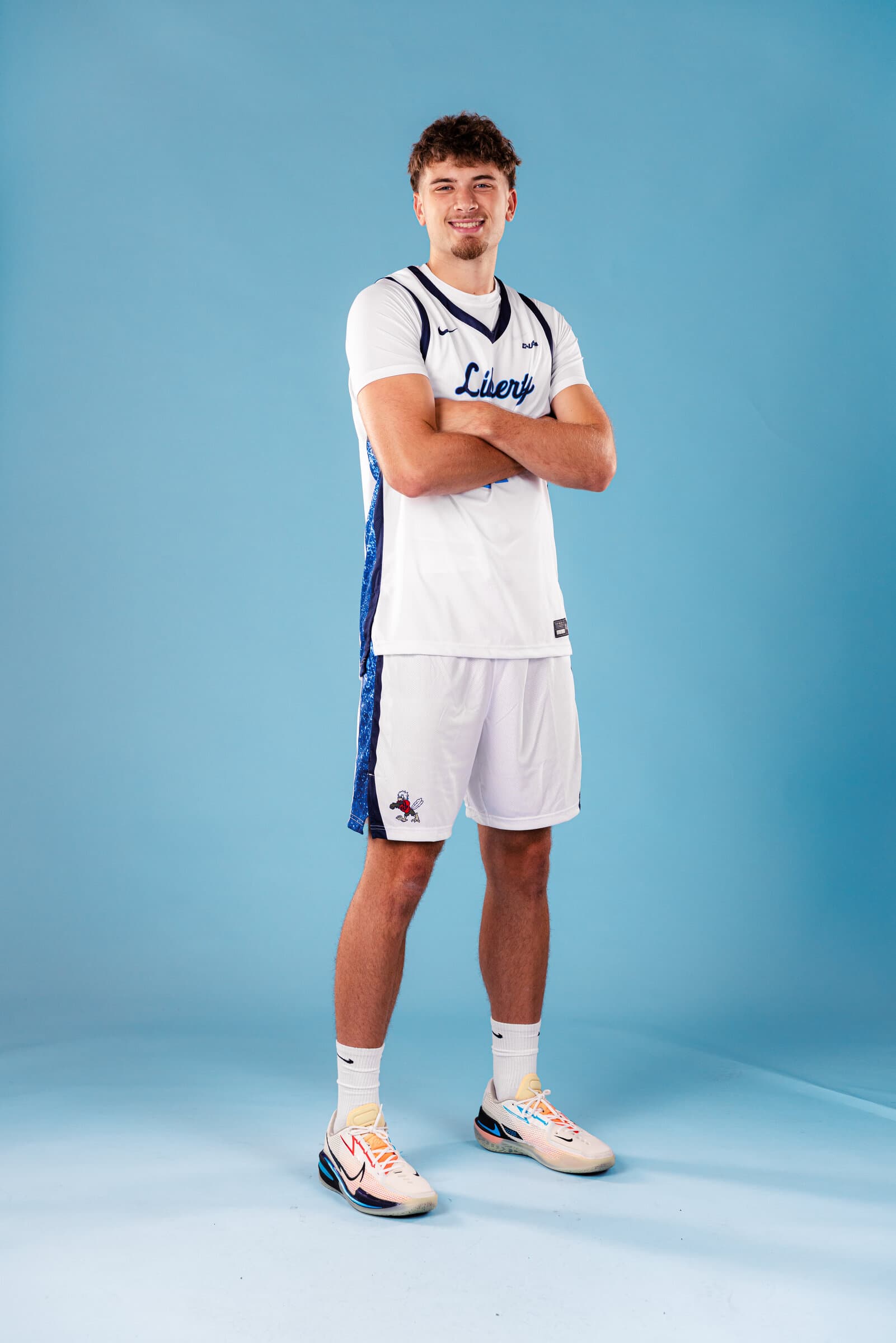 Zander Yates in his Liberty University basketball uniform